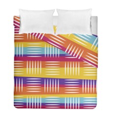 Background Line Rainbow Duvet Cover Double Side (full/ Double Size)