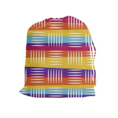 Background Line Rainbow Drawstring Pouch (xl) by HermanTelo