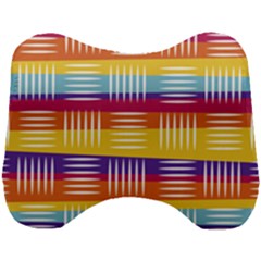 Background Line Rainbow Head Support Cushion