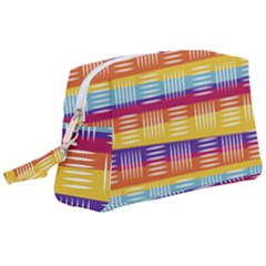 Background Line Rainbow Wristlet Pouch Bag (large) by HermanTelo