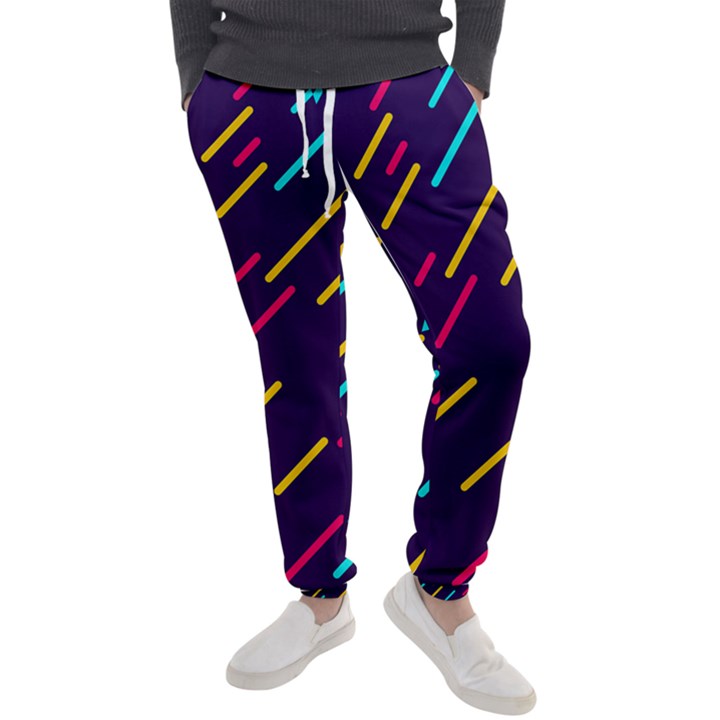 Background Lines Forms Men s Jogger Sweatpants