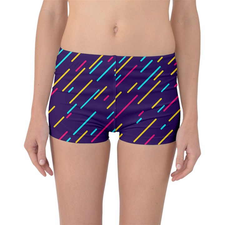 Background Lines Forms Reversible Boyleg Bikini Bottoms