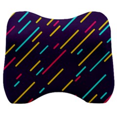 Background Lines Forms Velour Head Support Cushion