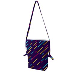 Background Lines Forms Folding Shoulder Bag by HermanTelo