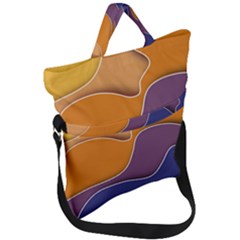 Autumn Waves Fold Over Handle Tote Bag