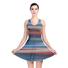 Background Horizontal Lines Reversible Skater Dress