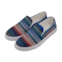 Background Horizontal Lines Women s Canvas Slip Ons by HermanTelo