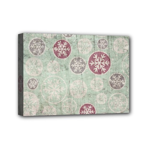 Background Christmas Vintage Old Mini Canvas 7  X 5  (stretched) by HermanTelo