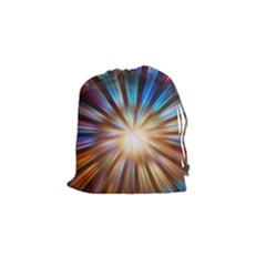 Background Spiral Abstract Drawstring Pouch (Small)