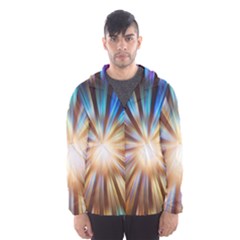 Background Spiral Abstract Men s Hooded Windbreaker