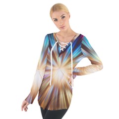 Background Spiral Abstract Tie Up Tee