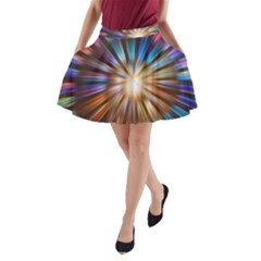 Background Spiral Abstract A-line Pocket Skirt