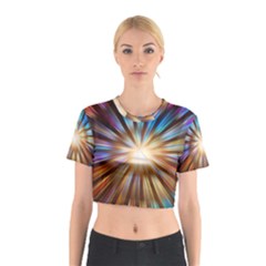 Background Spiral Abstract Cotton Crop Top