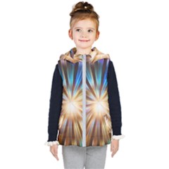 Background Spiral Abstract Kids  Hooded Puffer Vest