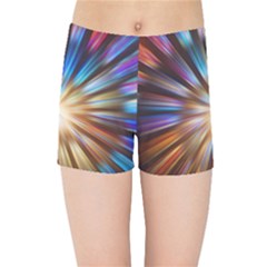 Background Spiral Abstract Kids  Sports Shorts