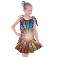 Background Spiral Abstract Kids  Tie Up Tunic Dress