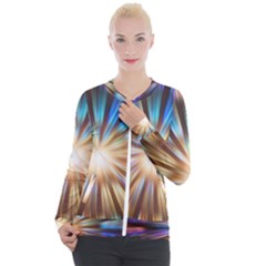 Background Spiral Abstract Casual Zip Up Jacket