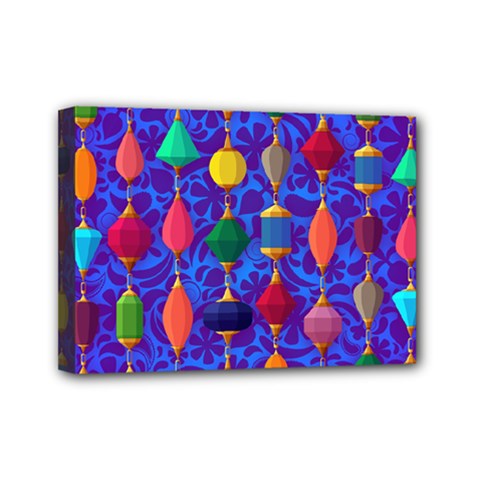 Background Stones Jewels Mini Canvas 7  X 5  (stretched) by HermanTelo