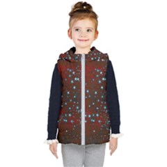 Background Star Christmas Kids  Hooded Puffer Vest by HermanTelo