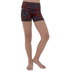 Background Star Christmas Kids  Lightweight Velour Yoga Shorts