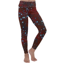 Background Star Christmas Kids  Lightweight Velour Classic Yoga Leggings by HermanTelo