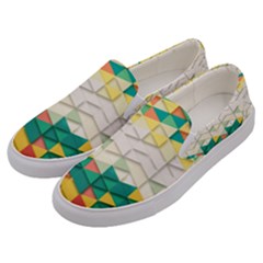 Background Triangle Men s Canvas Slip Ons by HermanTelo