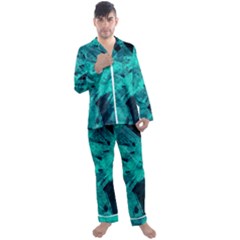 Background Texture Men s Satin Pajamas Long Pants Set