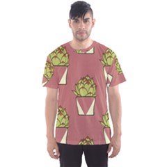 Cactus Pattern Background Texture Men s Sports Mesh Tee