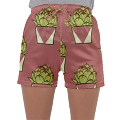 Cactus Pattern Background Texture Sleepwear Shorts