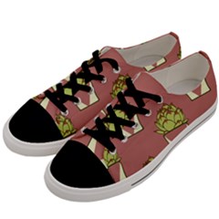 Cactus Pattern Background Texture Men s Low Top Canvas Sneakers by HermanTelo