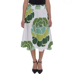 Cactus Pattern Perfect Length Midi Skirt by HermanTelo