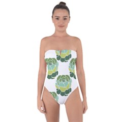 Cactus Pattern Tie Back One Piece Swimsuit by HermanTelo