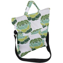 Cactus Pattern Fold Over Handle Tote Bag