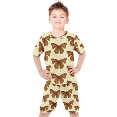 Butterflies Insects Pattern Kids  Tee And Shorts Set by HermanTelo