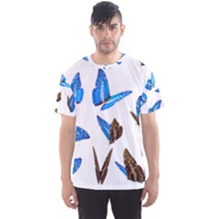 Butterfly Unique Background Men s Sports Mesh Tee