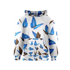 Butterfly Unique Background Kids  Pullover Hoodie by HermanTelo