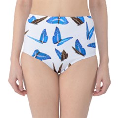 Butterfly Unique Background Classic High-waist Bikini Bottoms by HermanTelo