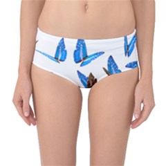 Butterfly Unique Background Mid-waist Bikini Bottoms