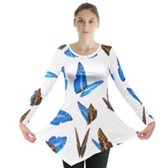 Butterfly Unique Background Long Sleeve Tunic 