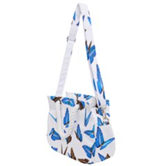 Butterfly Unique Background Rope Handles Shoulder Strap Bag