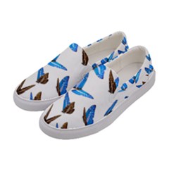 Butterfly Unique Background Women s Canvas Slip Ons by HermanTelo