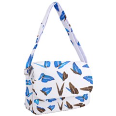 Butterfly Unique Background Courier Bag by HermanTelo