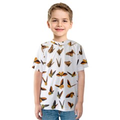 Butterflies Insect Swarm Kids  Sport Mesh Tee