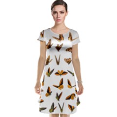Butterflies Insect Swarm Cap Sleeve Nightdress