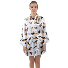Butterflies Insect Swarm Long Sleeve Kimono Robe by HermanTelo