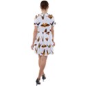 Butterflies Insect Swarm Short Sleeve Shoulder Cut Out Dress  View2