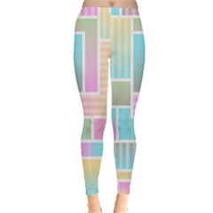 Color Blocks Abstract Background Leggings  by HermanTelo