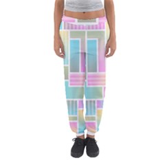 Color Blocks Abstract Background Women s Jogger Sweatpants by HermanTelo