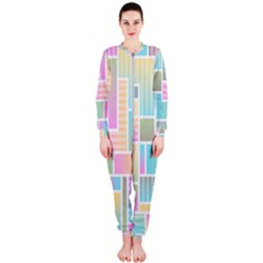 Color Blocks Abstract Background Onepiece Jumpsuit (ladies) 