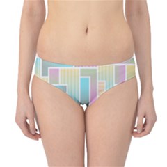 Color Blocks Abstract Background Hipster Bikini Bottoms